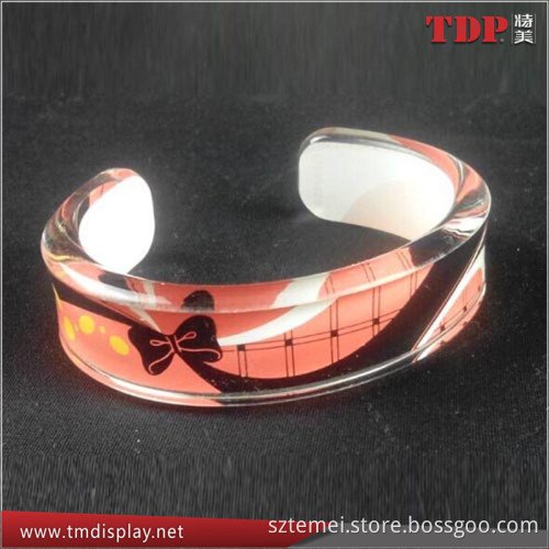 Factory Directly Clear Colorful Printing Plexiglass Bracelet